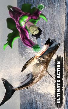 Superhero VS Shark Attack Game游戏截图4