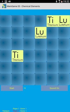 MemGame 03 - Chemical Elements游戲截圖1