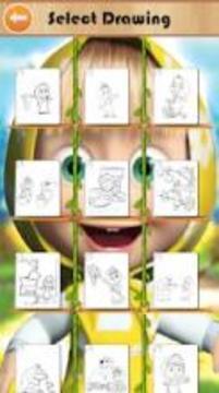 Masha and The Bear Coloring游戲截圖4