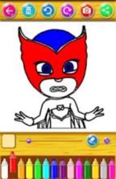 Coloring Pages for PJ hero masks游戲截圖3
