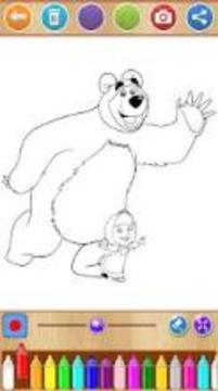 Masha and The Bear Coloring游戲截圖1