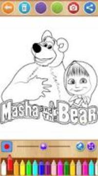 Masha and The Bear Coloring游戲截圖3
