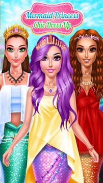 Mermaid Princess Chic Dress up游戲截圖2