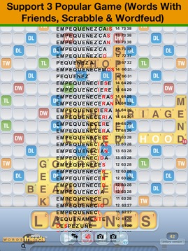 Espa?ol WWF Scrabble Wordfeud Cheat游戲截圖4