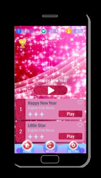 Pink Glitter Piano Tiles Butterfly 2018游戲截圖5