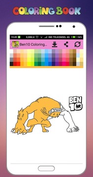 Ben 10 Ultimate Alien Coloring Book游戲截圖3