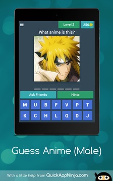 Guess Anime (Male)游戲截圖5