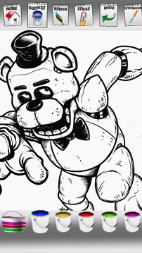 Five nights coloring book game游戲截圖3