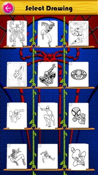 spider of man coloring super heroes fans游戲截圖5
