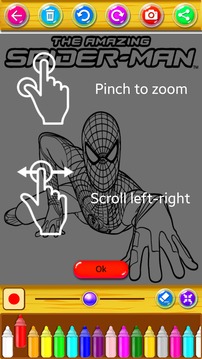 spider of man coloring super heroes fans游戲截圖4
