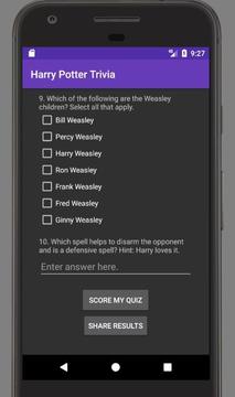 HARRY POTTER Trivia quiz - Hogwarts HP Hermione游戲截圖1