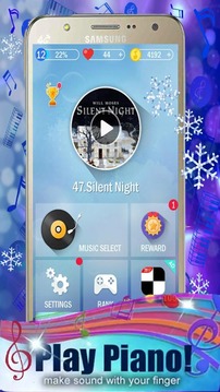 Blue Piano Tiles 2018游戲截圖1