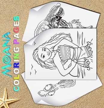 moana coloring the moana princess vaian游戲截圖2