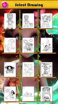 coloring moana游戲截圖4