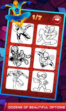 spider of man coloring super heroes fans游戲截圖2