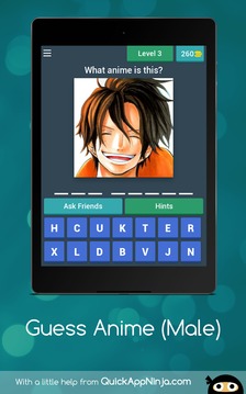Guess Anime (Male)游戲截圖4