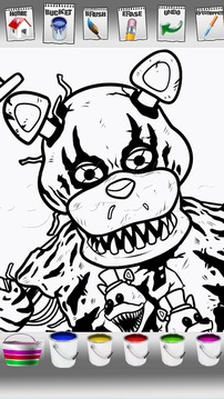 Five nights coloring book game游戲截圖1