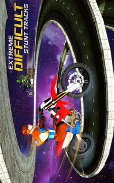 Superhero Moto Bike Race: Impossible Stunts游戲截圖2