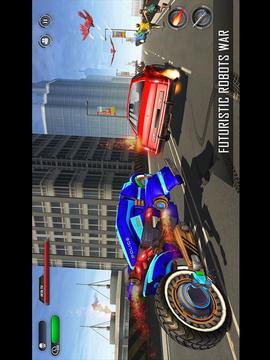 Police Flying Bike Eagle Robot Transforming Game游戲截圖4
