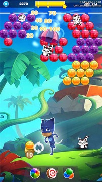 Super PJ Hero Mask: Bubble Shooter游戲截圖3