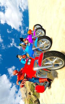 Superheroes Downhill Racing Bike游戲截圖3