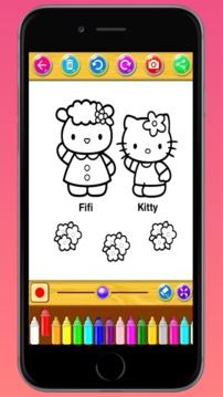 Coloring Book Hellow Kitty游戲截圖1