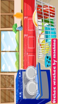 dish washing : girls cleaning kitchen game游戲截圖2