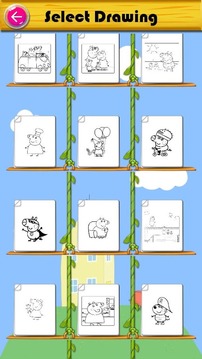 Pinky Pig Coloring Book游戲截圖2