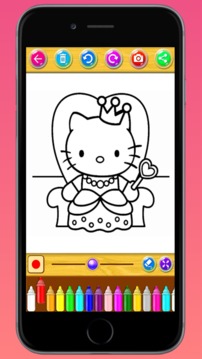 Coloring Book Hellow Kitty游戲截圖3
