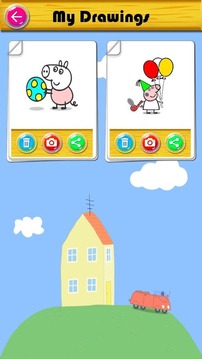 Pinky Pig Coloring Book游戲截圖5