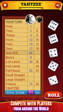 Yahtzee Dice Game游戲截圖5