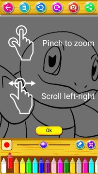 Learn to color Pokemo for kids游戲截圖4