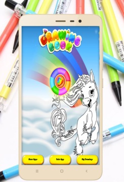 Coloring Unicorn Pony Page游戲截圖5