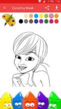 Coloring pages for Ladybug and Cat Noir游戲截圖2