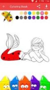 Coloring pages for Ladybug and Cat Noir游戲截圖3