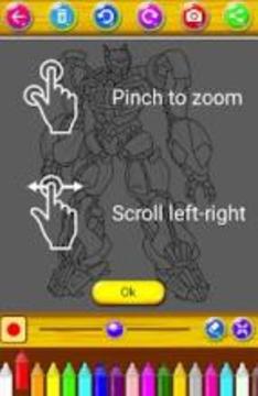 Robot Transform Coloring Pages games free游戲截圖3