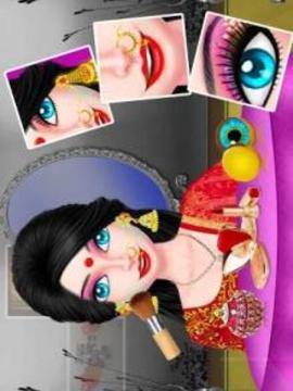 Indian Bhabhi Makeup Salon Game游戲截圖3
