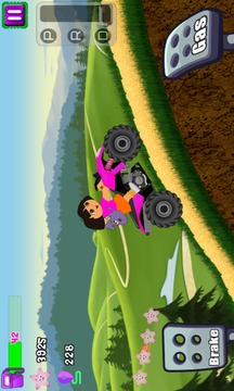 Little Dora Atv Hill Race - mountain climbing game游戲截圖5