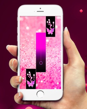 Pink Glitter Piano Tiles Butterfly游戲截圖4