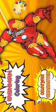 Iron-man Coloring pages :Superheroes Coloring book游戲截圖2