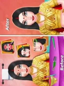 Indian Bhabhi Makeup Salon Game游戲截圖4