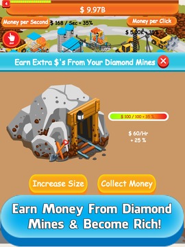Diamond Tycoon - Idle Clicker & Tap Inc Game Free游戲截圖3