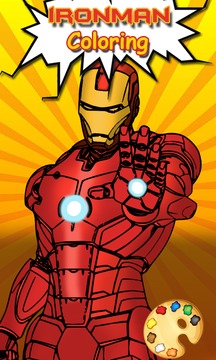 Iron-man Coloring pages :Superheroes Coloring book游戲截圖1
