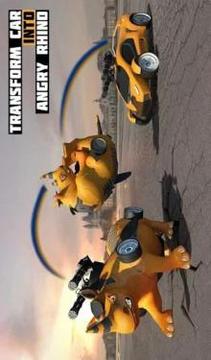 Robot Car Transforming Rhinoceros Wild Rhino Games游戲截圖3