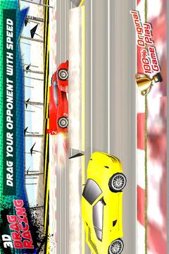 賽跑比賽車賽跑的3D的阻力游戲截圖3
