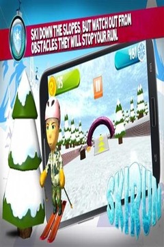 雪道滑行游戲截圖2