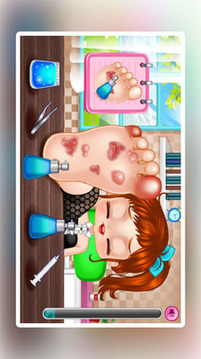 可愛女孩看腳傷游戲截圖1