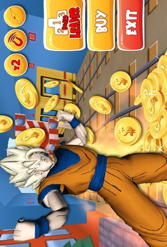 3D Goku Saiyan Dash Surfer Run游戲截圖1