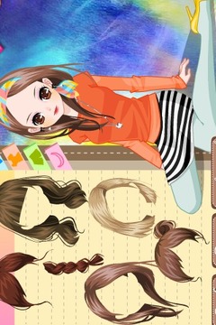 可愛的動漫女孩扮靚游戲截圖2