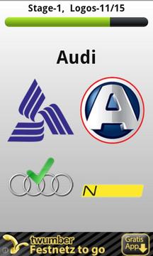 汽車標(biāo)志測驗(yàn)的選擇游戲截圖1